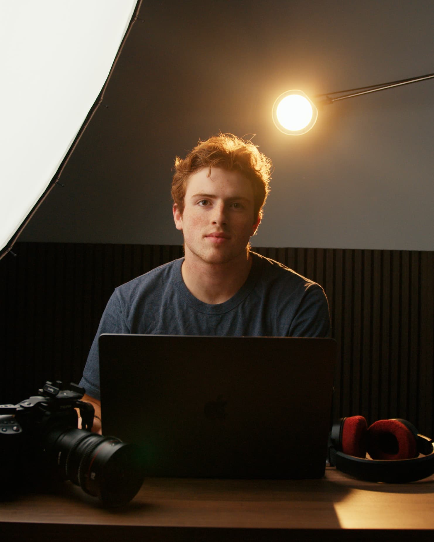 Daniele working on a content production